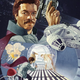 The original painting that was emblazoned over the cover of Lando Calrissian and the Mindharp of Sharu.
